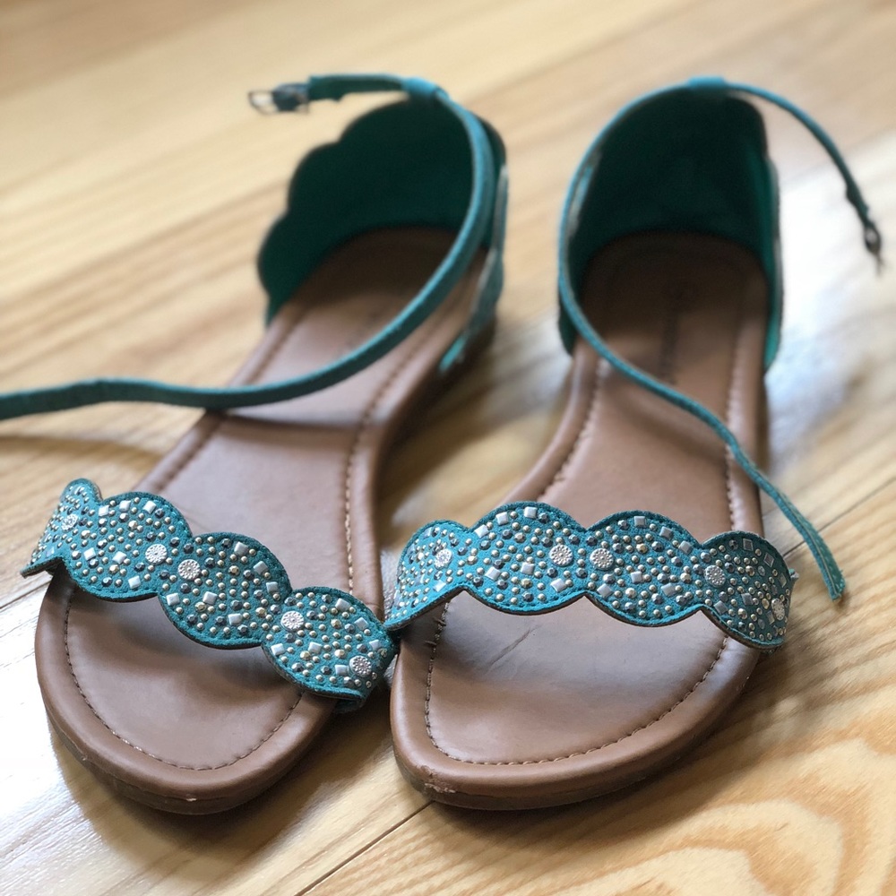 Tiffany blue sandals